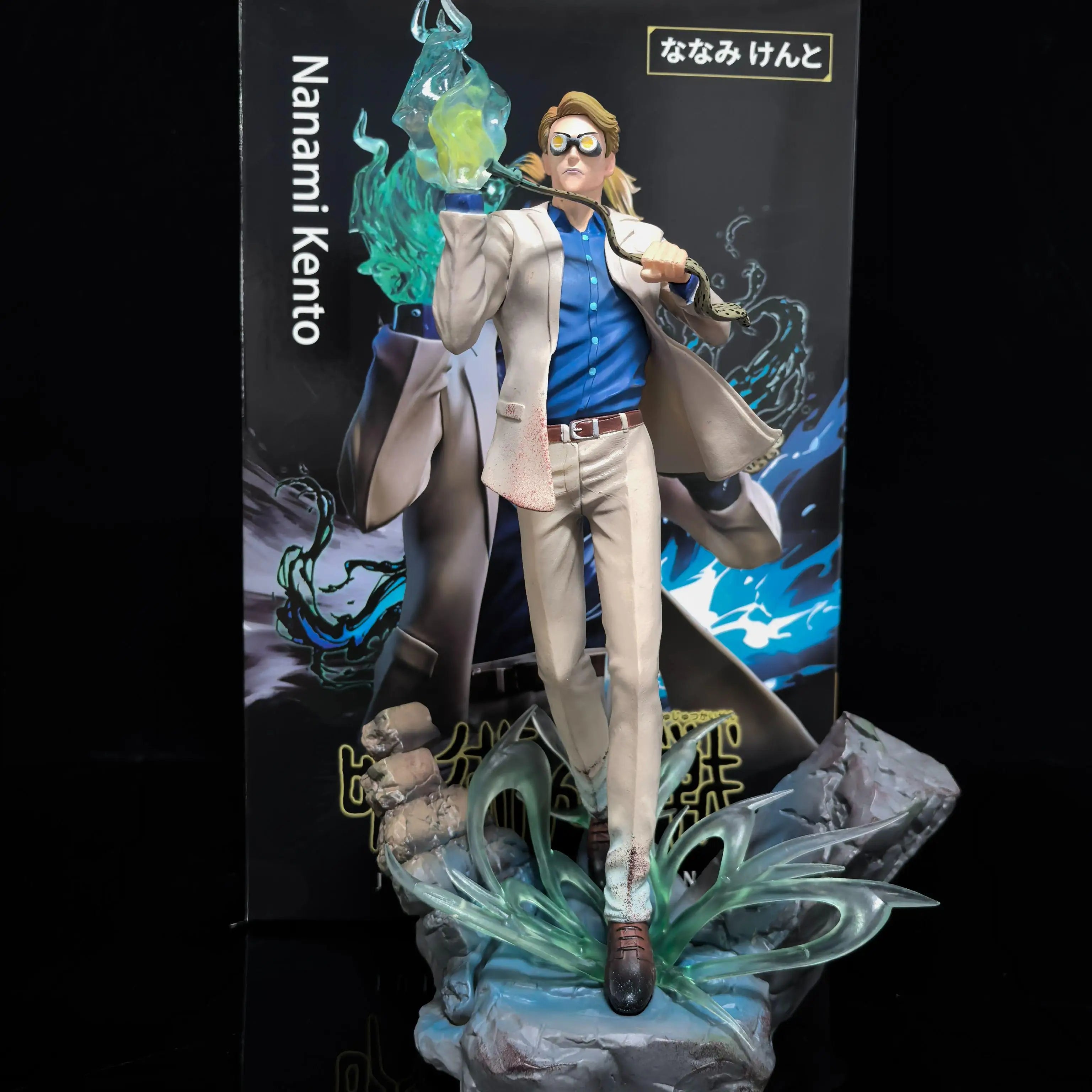 Jujutsu Kaisen Nanami Kento Figure 28cm PVC Statue Anime GK Collection Model Toy With Cursed Energy Effect Base Decorative Gift