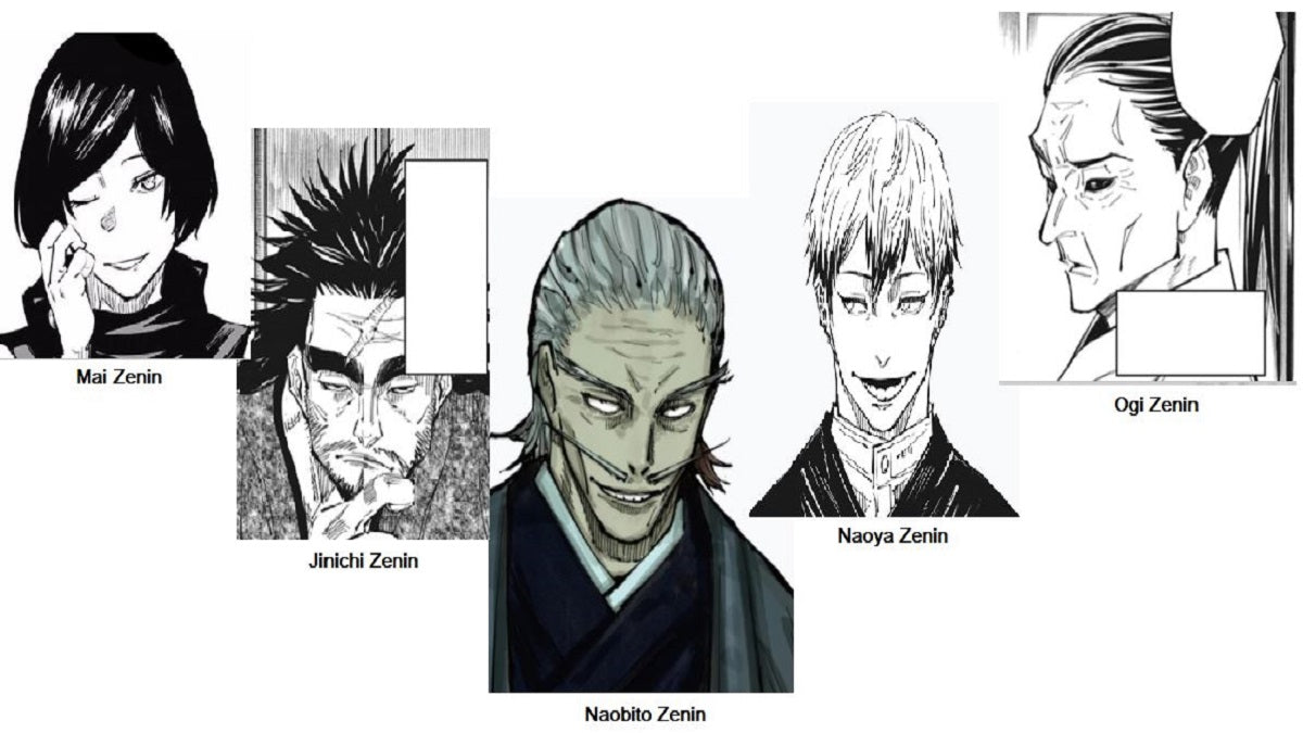 5 Members of the Zenin Family “Jujutsu Kaisen”