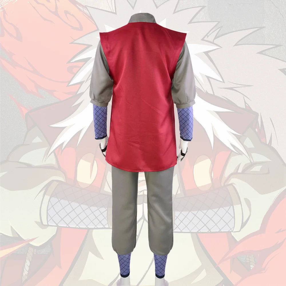 Anime Naruto Jiraiya Cosplay Costume – Premium Toad Sage Uniform Full Set for Men 4