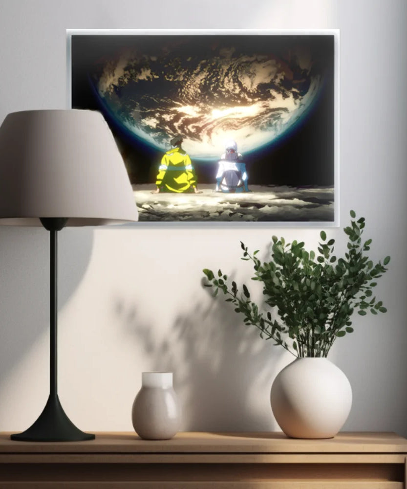 Anime Cyberpunk LED Night Light,HD Photo Frame,USB Plug,Dimming Function,Cool Neon Bedroom Decor,Perfect Novelty Mood Light Gift