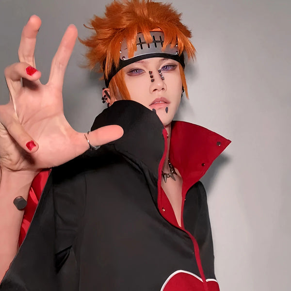 Anime Naruto Akatsuki & Taka Cloak Cosplay Costume – Embroidered Robe