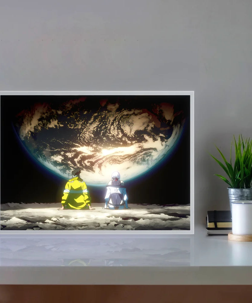 Anime Cyberpunk LED Night Light,HD Photo Frame,USB Plug,Dimming Function,Cool Neon Bedroom Decor,Perfect Novelty Mood Light Gift