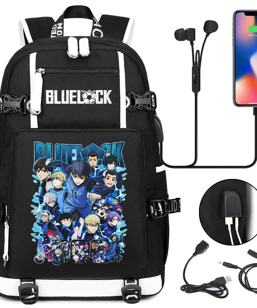 Anime BLUE LOCK Backpacks Teenagers Isagi Yoichi Hyoma Chigiri Meguru Bachira Backpacks Outdoor Sport School Bag