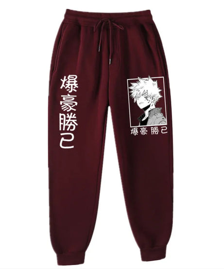 Anime My Hero Academia Katsuki Bakugo Harajuku Men's Pants Print Joggers Male Trousers Casual Sweatpants Sweatpants