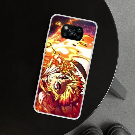 Rengoku Kyoujurou Demon Slayer Phone Case for Xiaomi Poco X3 NFC M3 F3 F2 F1 Mi Note 10 Pro 11 10 9 8 Lite 11T 10T 9T A3 C