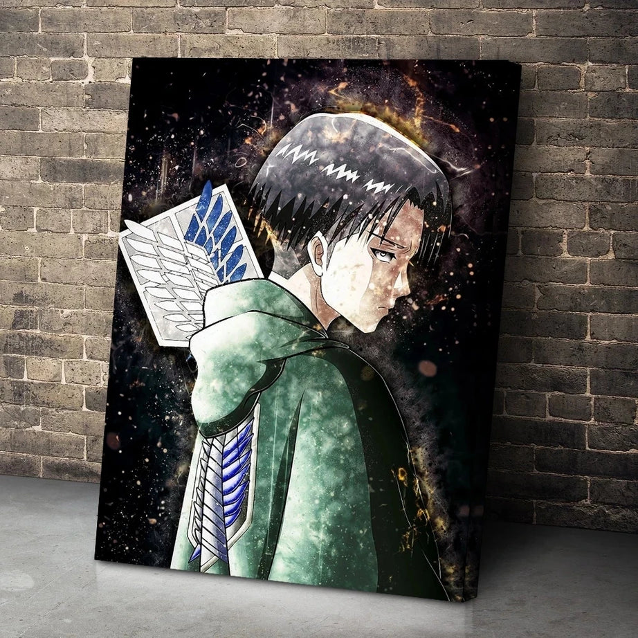 Attack on Titan Anime Character Painting Beautiful HD Canvas Green Graffiti Art Wall Picture