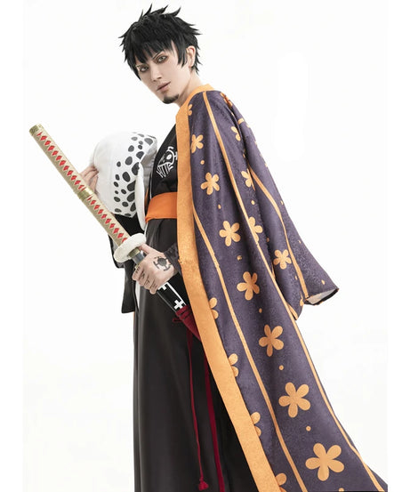 SBluuCosplay Anime Wano Country Law  Kimono Cosplay Costume