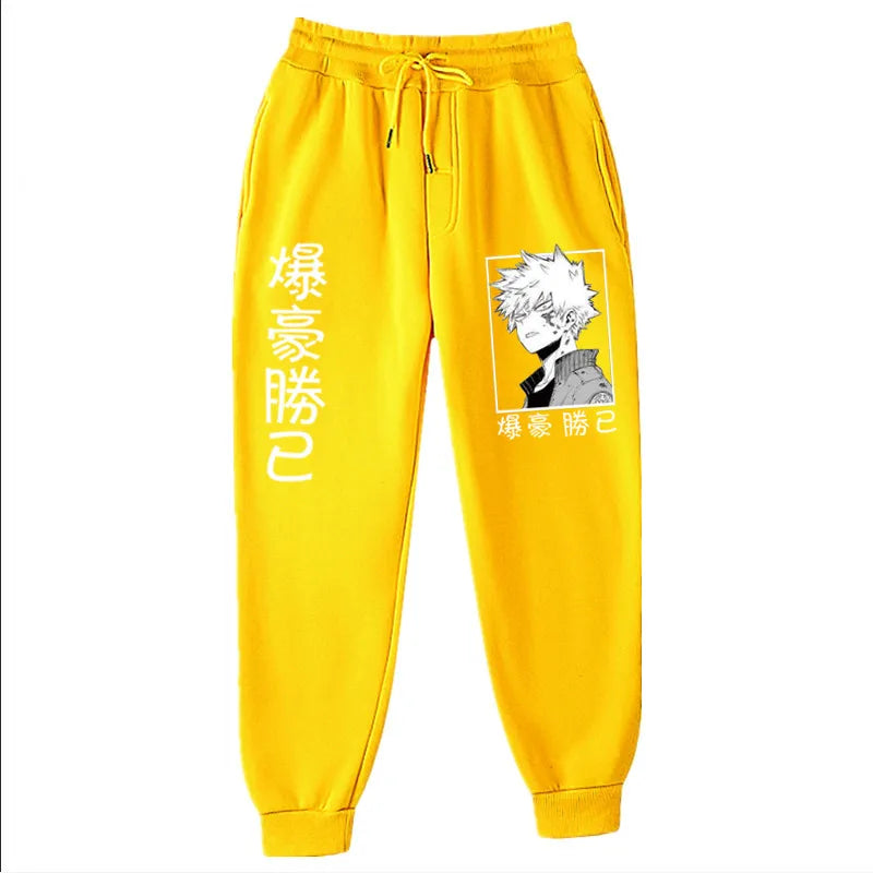 Anime My Hero Academia Katsuki Bakugo Harajuku Men's Pants Print Joggers Male Trousers Casual Sweatpants Sweatpants