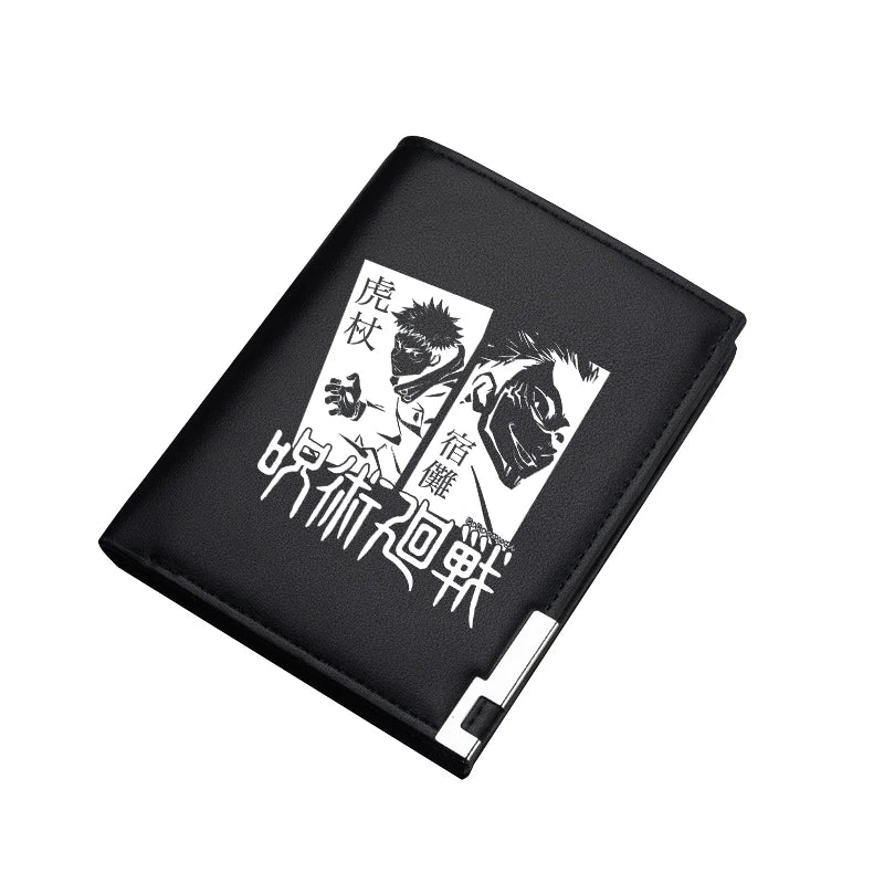 Anime Jujutsu Kaisen PU Leather Wallet – Short & Long Bifold Card Holder & Coin Purse 5