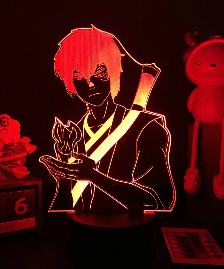 Anime Avatar The Last Airbender  3D LED Lamp Aang Zuko Iroh Toph Beifong Suki Figure Nightlight  for Kids Child Bedroom Decor