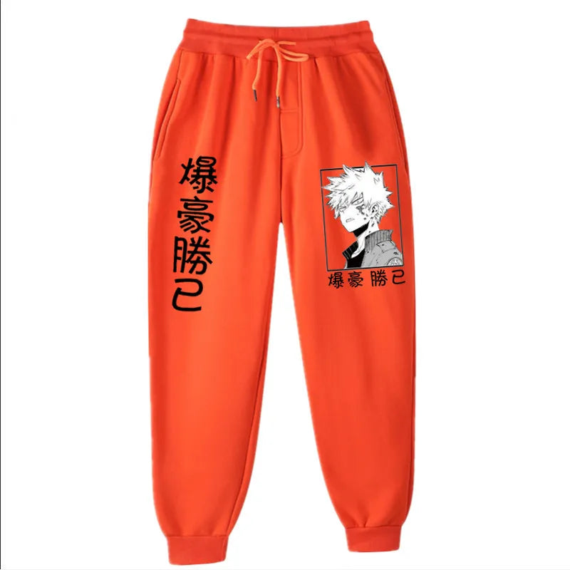 Anime My Hero Academia Katsuki Bakugo Harajuku Men's Pants Print Joggers Male Trousers Casual Sweatpants Sweatpants