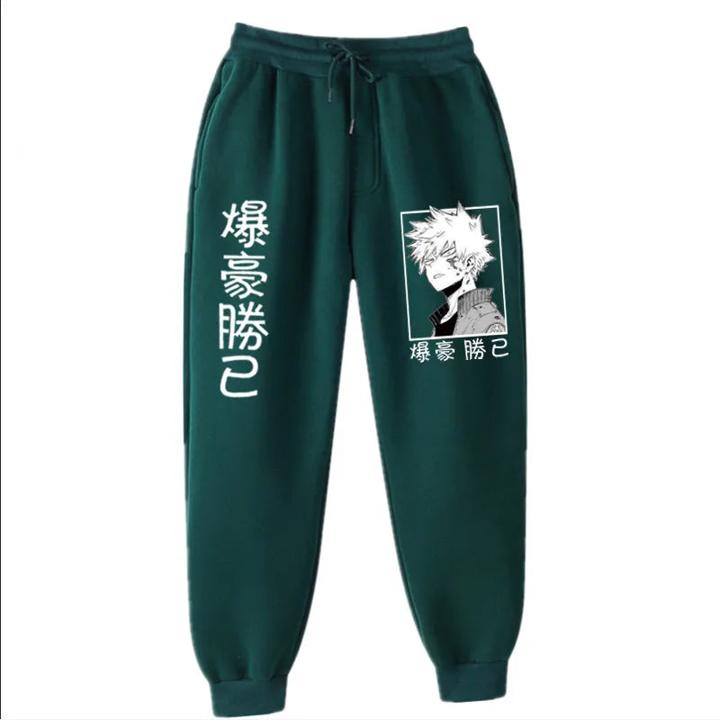 Anime My Hero Academia Katsuki Bakugo Harajuku Men's Pants Print Joggers Male Trousers Casual Sweatpants Sweatpants