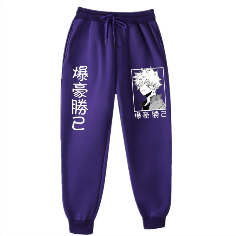 Anime My Hero Academia Katsuki Bakugo Harajuku Men's Pants Print Joggers Male Trousers Casual Sweatpants Sweatpants