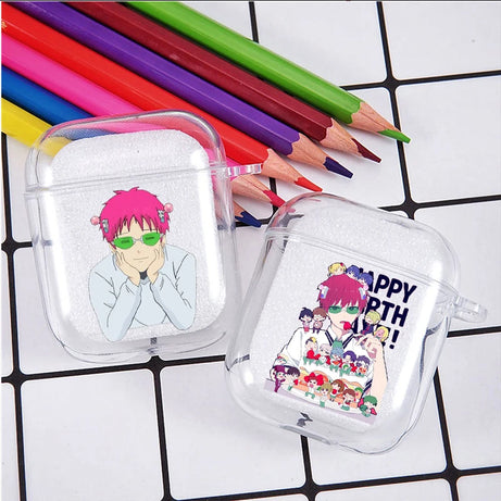 Anime The Disastrous Life of Saiki K Earphone Case for AirPods 1 2 3 Pro Silicone Wireless Bluetooth Earphone Box Cover