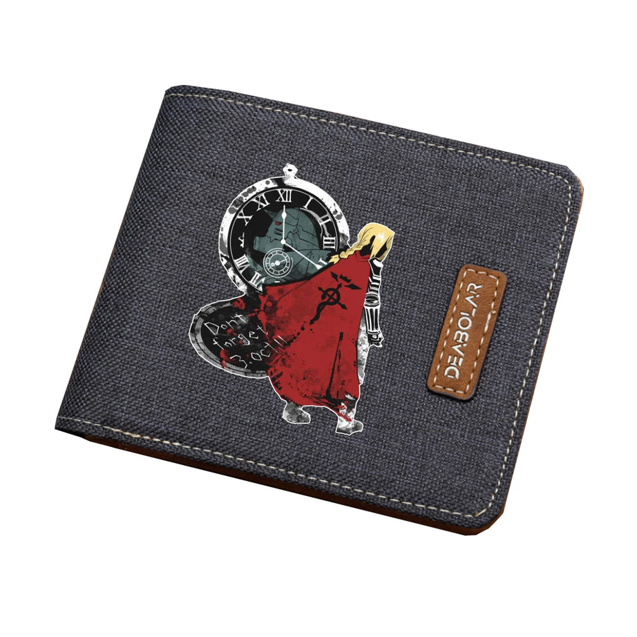 Anime Fullmetal Alchemist cosplay wallet student coin Card purse Men women short printing Carteira wallet teenagers purse