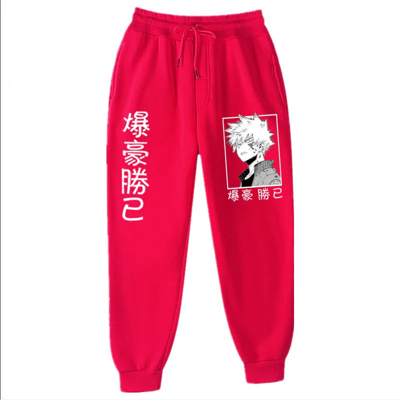 Anime My Hero Academia Katsuki Bakugo Harajuku Men's Pants Print Joggers Male Trousers Casual Sweatpants Sweatpants