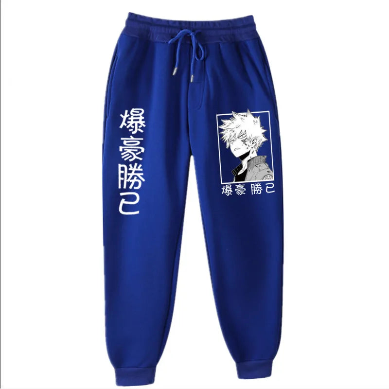 Anime My Hero Academia Katsuki Bakugo Harajuku Men's Pants Print Joggers Male Trousers Casual Sweatpants Sweatpants