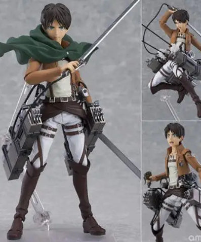 15cm Attack on Titan Levi Rivaille Rival Mikasa Ackerman Eren Jaeger Action figure toys doll Christmas gift with box
