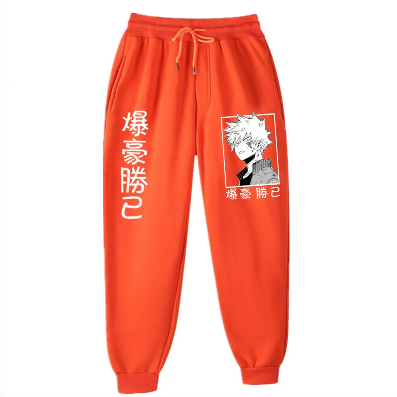 Anime My Hero Academia Katsuki Bakugo Harajuku Men's Pants Print Joggers Male Trousers Casual Sweatpants Sweatpants