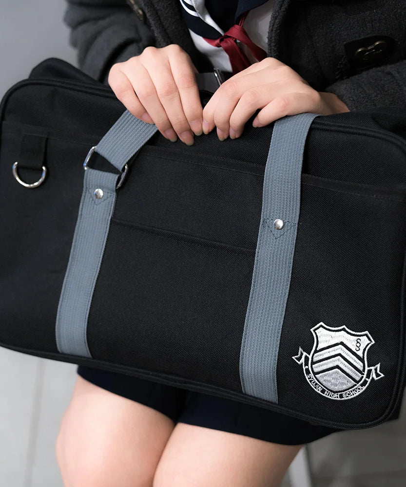 Person 5 P5 Syujin Gakuen High School Jk Bag Student Bookbag Anime Uniform Oxford Shoulder Bag Halloween Cosplay Messenger Bag