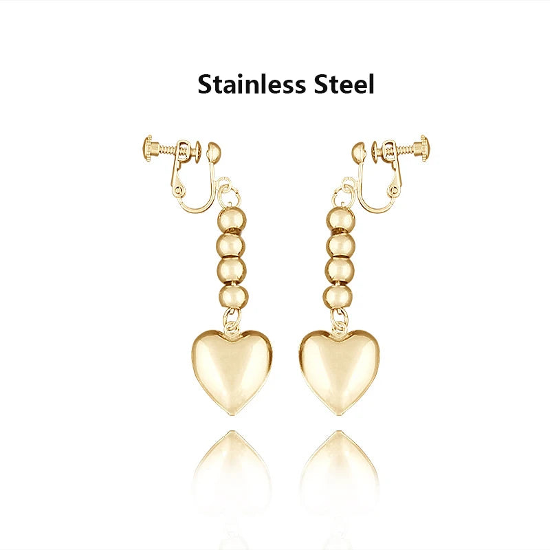 Kurapika Cosplay Ear Clip No Piercing Eardrop Anime Hunter x Hunter Drop Earrings for Women Men Jewelry Gift