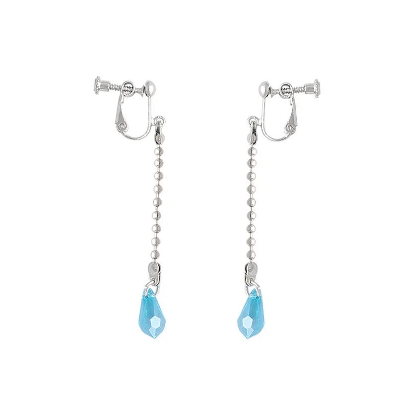 Kurapika Cosplay Ear Clip No Piercing Eardrop Anime Hunter x Hunter Drop Earrings for Women Men Jewelry Gift