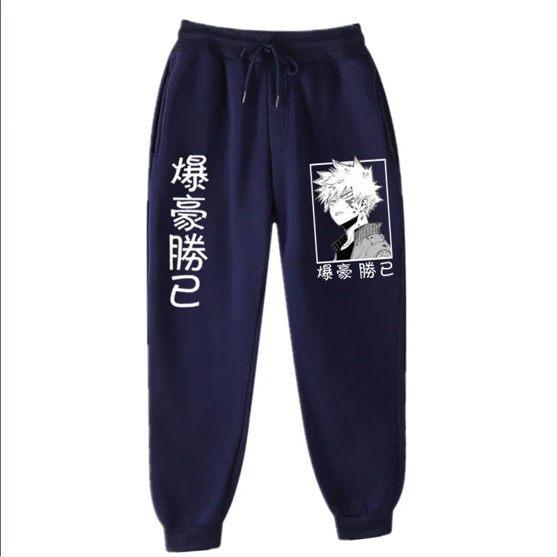 Anime My Hero Academia Katsuki Bakugo Harajuku Men's Pants Print Joggers Male Trousers Casual Sweatpants Sweatpants