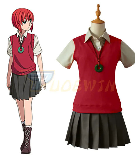 Anime Mahoutsukai no Yome Cosplay Costumes Hatori Tomoyo Uniform The Ancient Magus Bride Full Set