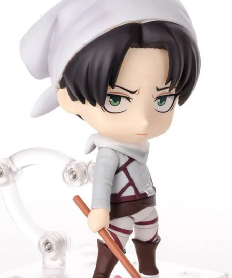 NEW hot 10cm Attack on Titan Levi Rivaille Rival Ackerman mobile cleaner 417 Action figure toys doll collection Christmas gift