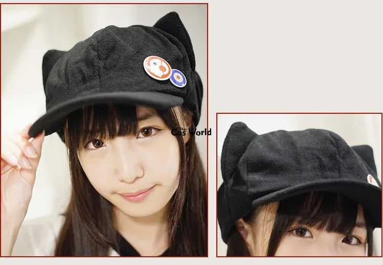 Evangelion Asuka Cat-Ear Cap — Fleece Baseball Hat 3