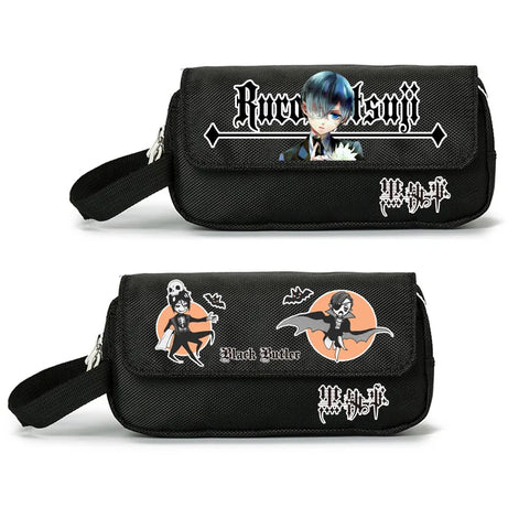 Black Butler Ciel Anime Canvas Large Pencil Bag