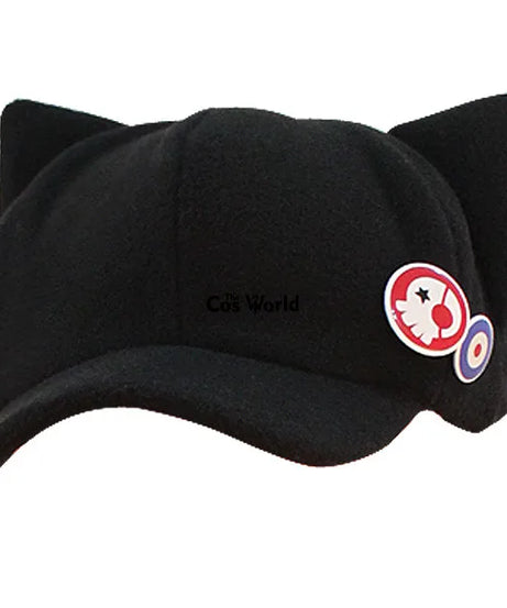 EVA Shikinami Asuka Rangure Cat Ear Polar Fleece Hat Peak Baseball Cap Anime Cosplay Accessories