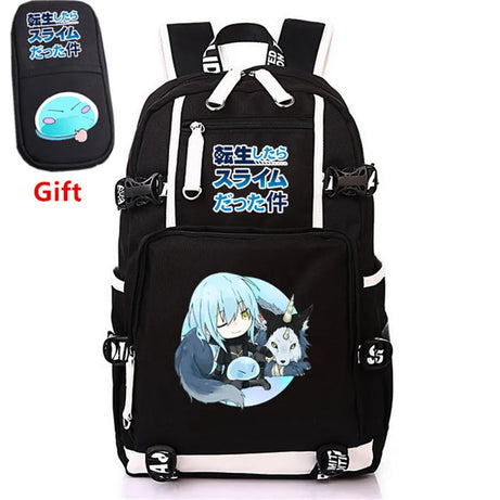 Anime That Time I Got Reincarnated as a Slime Kawaii Women Backpack Canvas School Bags for Teenage Girls Laptop Backpack Rugzak