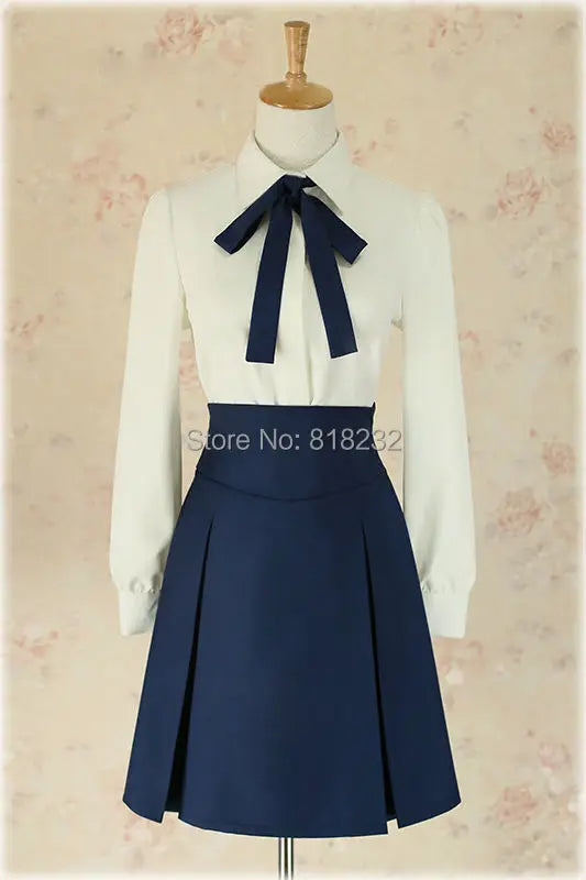 Fate Saber Altria Pendragon School Uniform Outfits Customize Anime Game Cosplay Costumes