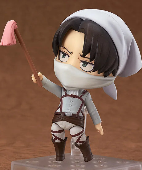 NEW hot 10cm Attack on Titan Levi Rivaille Rival Ackerman mobile cleaner 417 Action figure toys doll collection Christmas gift