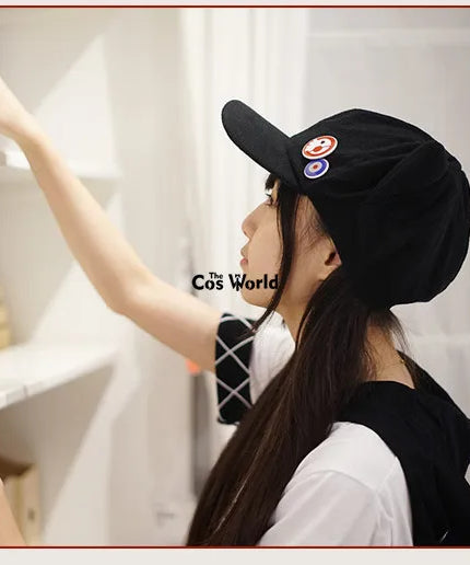 EVA Shikinami Asuka Rangure Cat Ear Polar Fleece Hat Peak Baseball Cap Anime Cosplay Accessories