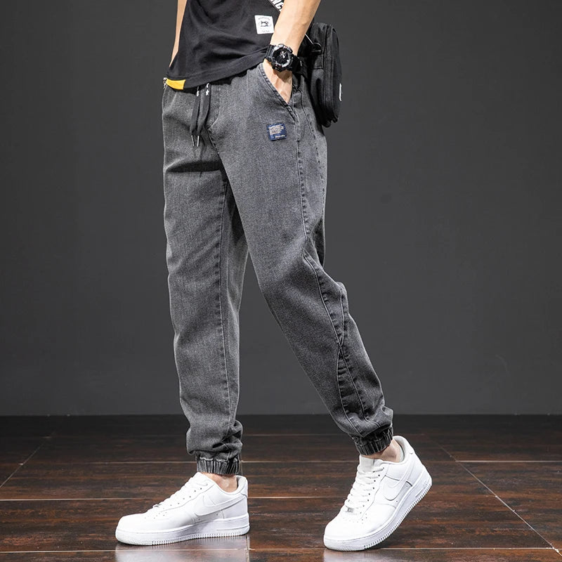 Baggy Cargo Denim Joggers — Streetwear Harem Jeans (Plus Size) 8