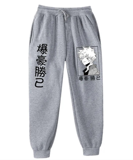 Anime My Hero Academia Katsuki Bakugo Harajuku Men's Pants Print Joggers Male Trousers Casual Sweatpants Sweatpants