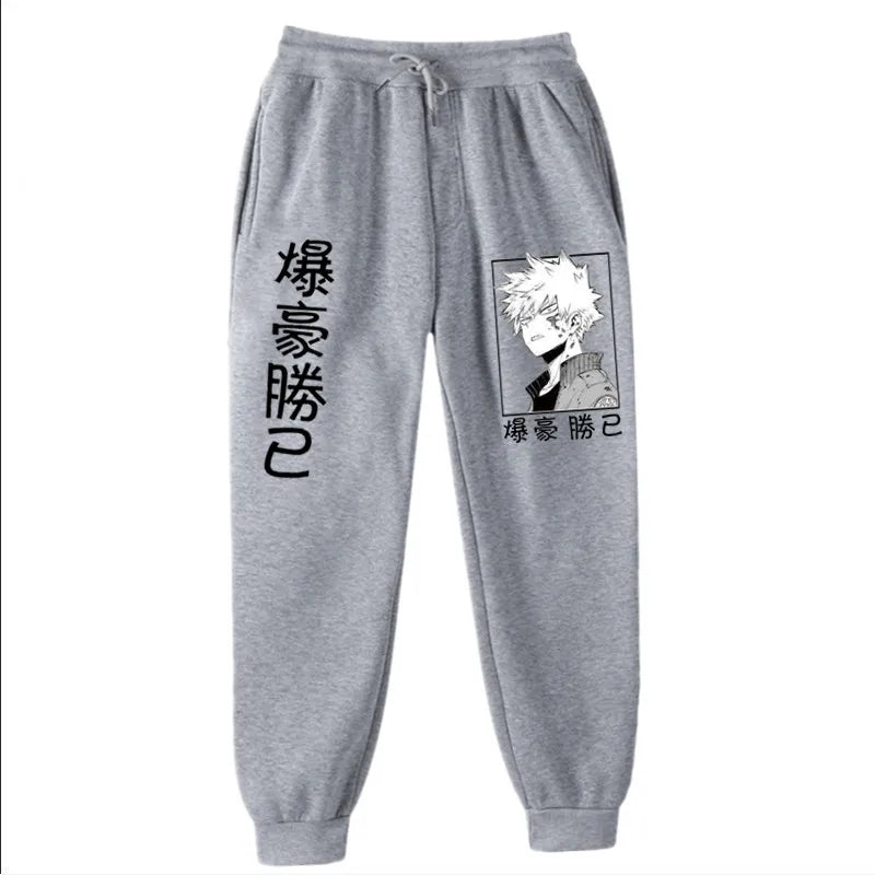 Anime My Hero Academia Katsuki Bakugo Harajuku Men's Pants Print Joggers Male Trousers Casual Sweatpants Sweatpants