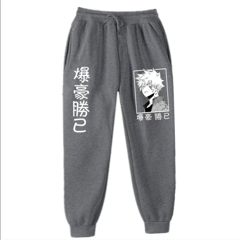 Anime My Hero Academia Katsuki Bakugo Harajuku Men's Pants Print Joggers Male Trousers Casual Sweatpants Sweatpants