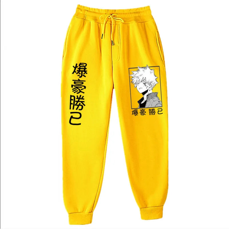 Anime My Hero Academia Katsuki Bakugo Harajuku Men's Pants Print Joggers Male Trousers Casual Sweatpants Sweatpants