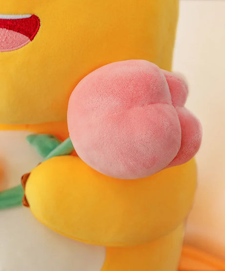 Kawaii Milk Dragon Stuffed Doll Plush Toy Cute Milk Dragon with Flower Soft Toy for Kids Birthday Xmas Gift for Girls and Friend