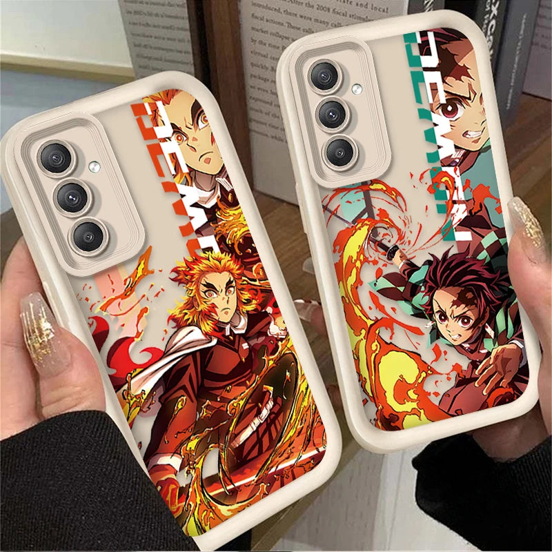 Anime Demon Slayer Phone Case For Samsung Galaxy A14 A15 S21 S22 S23 S24 FE Plus Ultra A25 A35 A52 A53 A54 A55 5G Cover