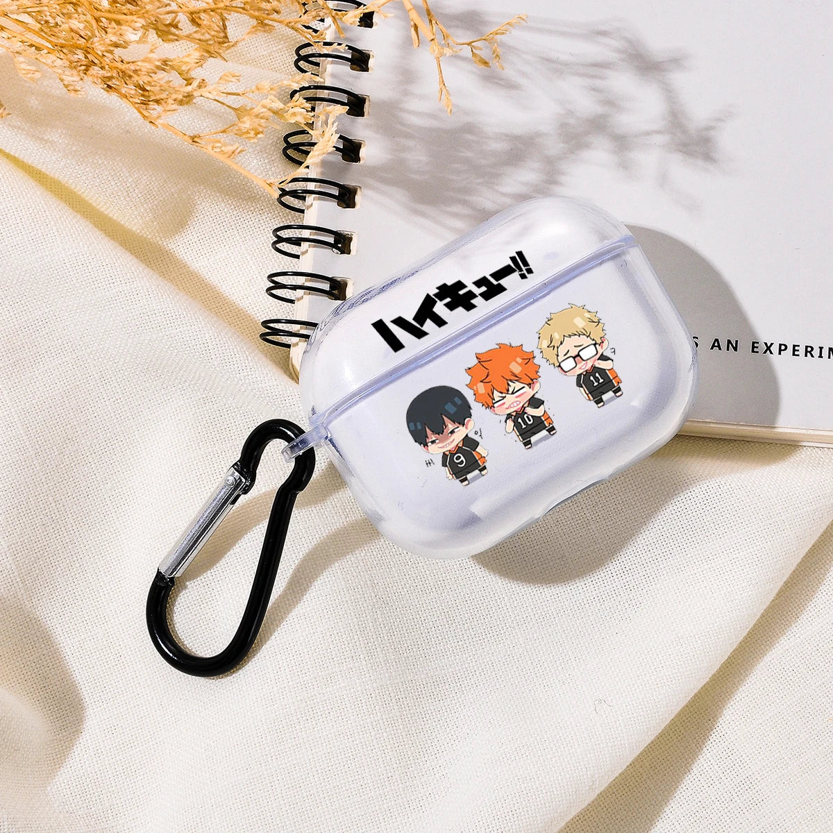 Cute Anime Oya Haikyuu Love Volleyball Earphone Case For AirPods 12 3 Pro Clear silicone wireless Bluetooth headphone case