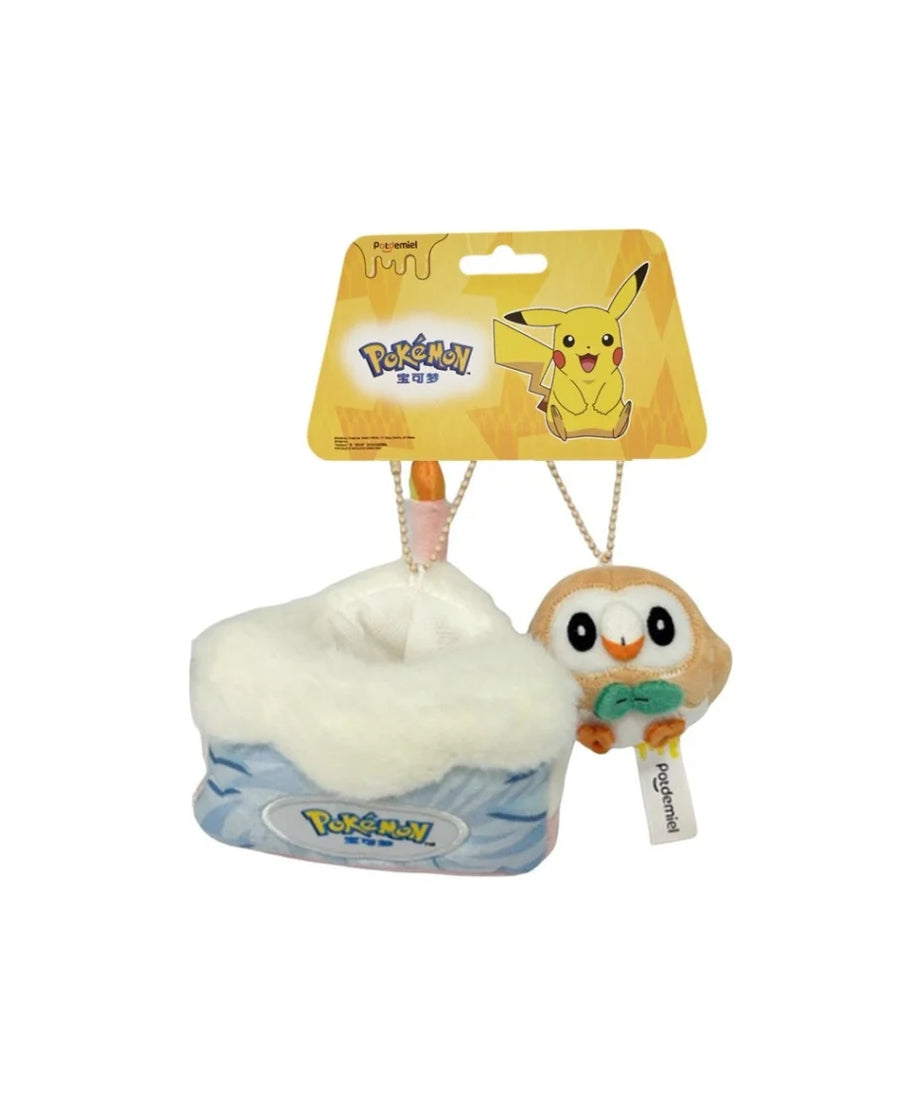 Cute Pokemon Sweet Dream Cake Series Gengar Pikachu Jigglypuff Rowlet Piplup Plush Doll Keychain Bag Pendant Toy Gift