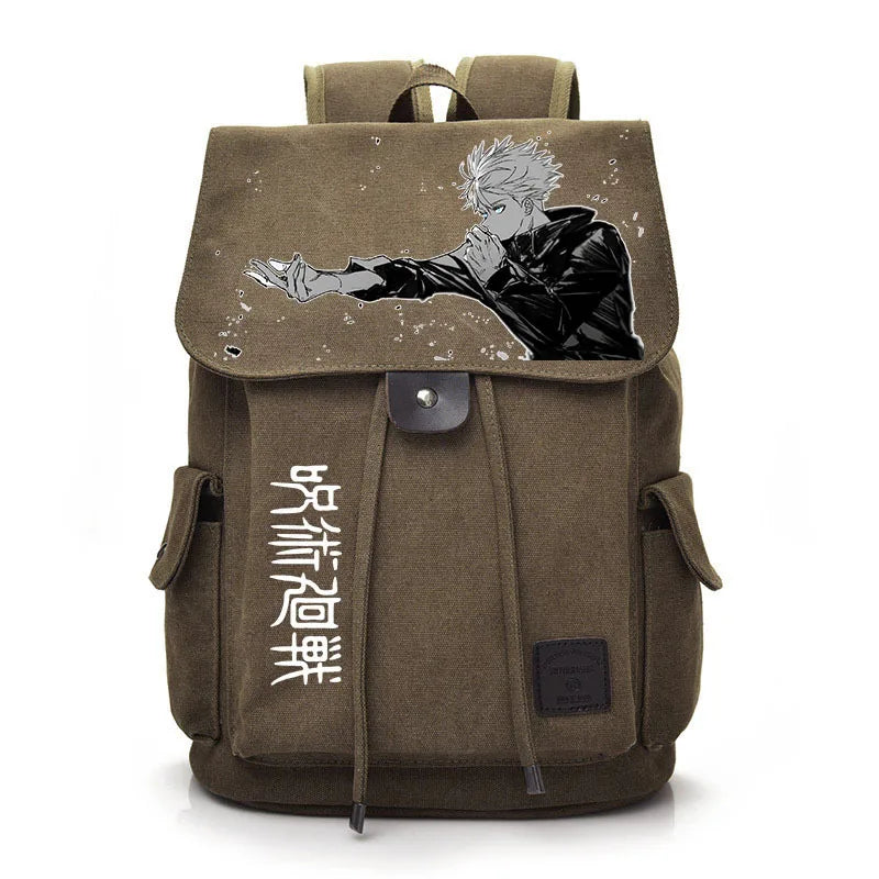 Jujutsu Kaisen Anime Backpack Cosplay Gojo Unisex Students School Bag Large Capacity Bookbag Laptop Travel Rucksack Outdoor Bag