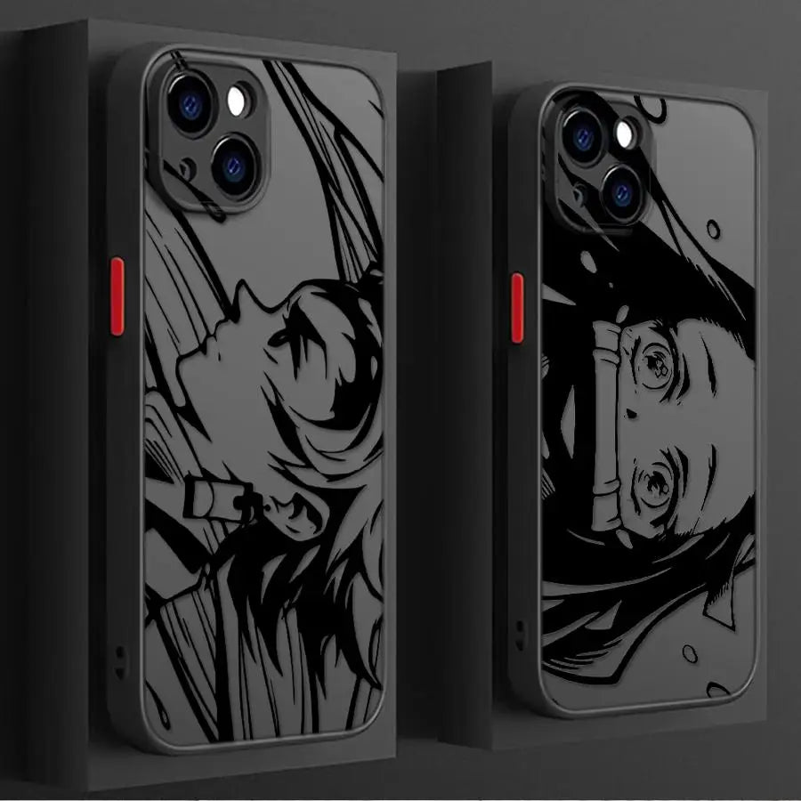 Case for iPhone 8 7 SE 16 XS 14 11 13 Mini 15 Pro MAX XR 11 Plus 12 Soft Cover 12Pro 14Pro 16 Plus Demon Slayer Kimetsu No Yaiba