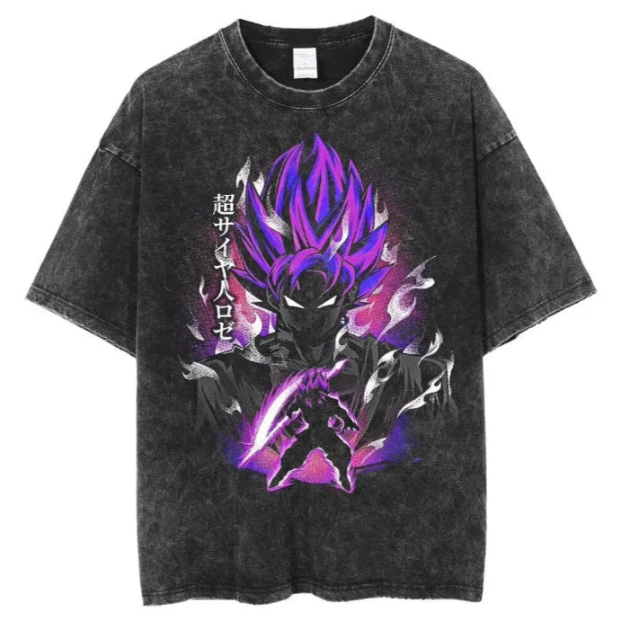 Vintage Washed Dragon Ball Tee – Streetwear Anime T-Shirt