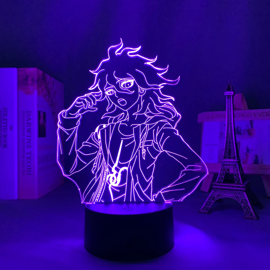 Anime Danganronpa V3 Nagito Komaeda Led Night Light Nagito Komaeda Game Figure Bedside Lamp for Bedroom Decor Kids Manga Gifts