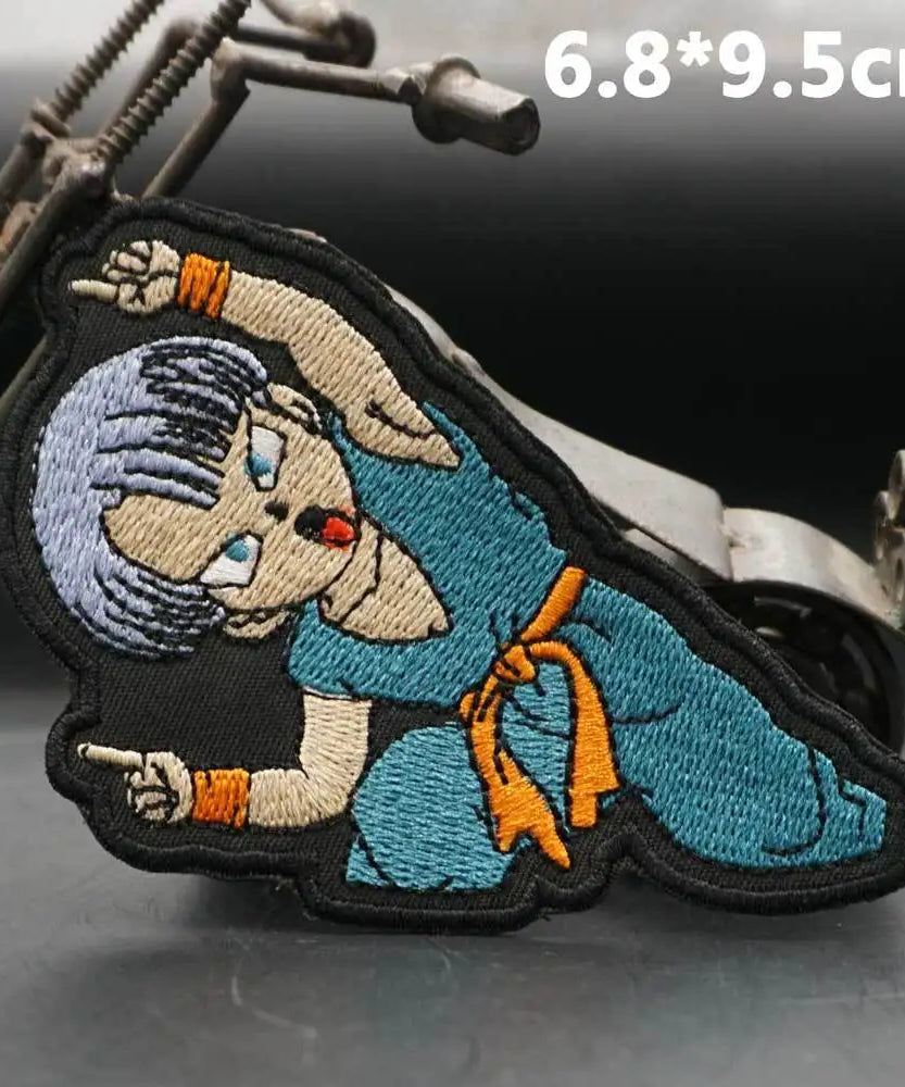 Dragon Ball Animation Peripherals Creative Kawaii Son Goku Vegeta Majin Buu Clothes Patches Embroidered Velcro Badges